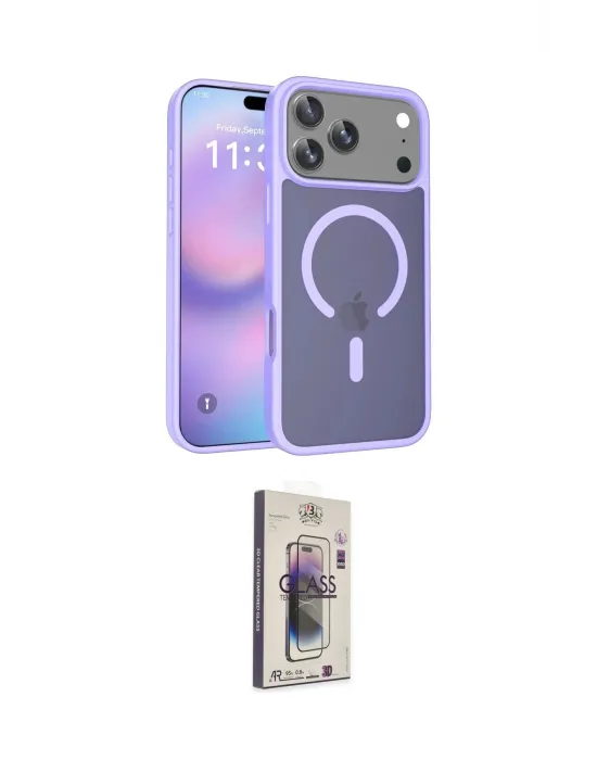 ieg™ iPhone 17 Pro Max Kılıf Siluet Minimal Prime - Siyah Bilvis 3D Cam Ekran Koruyucu