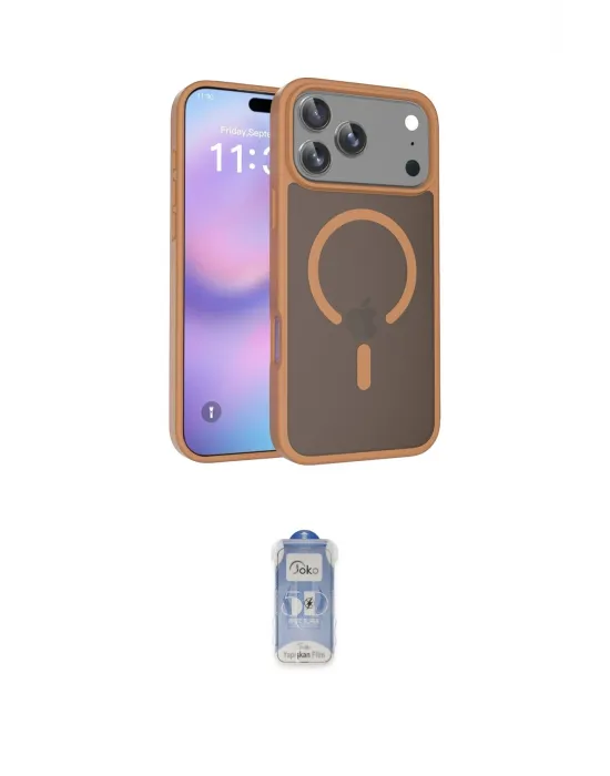 ieg™ iPhone 17 Pro Max Kılıf Siluet Minimal Prime - Siyah Joko Magic 5D Cam