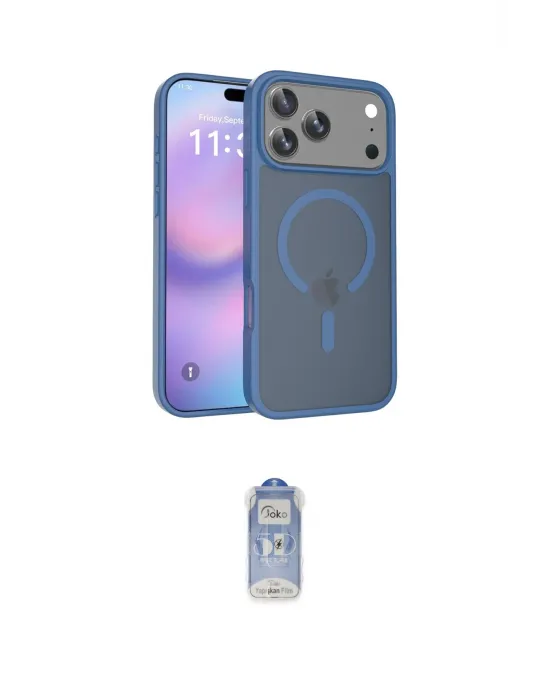 ieg™ iPhone 17 Pro Max Kılıf Siluet Minimal Prime - Siyah Joko Magic 5D Cam