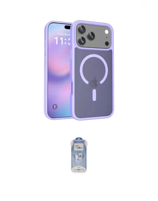 ieg™ iPhone 17 Pro Max Kılıf Siluet Minimal Prime - Siyah Joko Magic 5D Cam