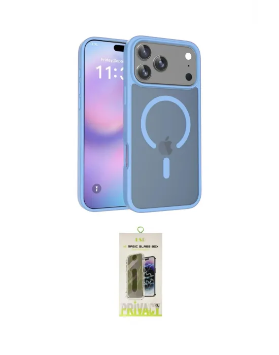 ieg™ iPhone 17 Pro Max Kılıf Siluet Minimal Prime - Siyah Joko Magic 5D Hayalet Cam