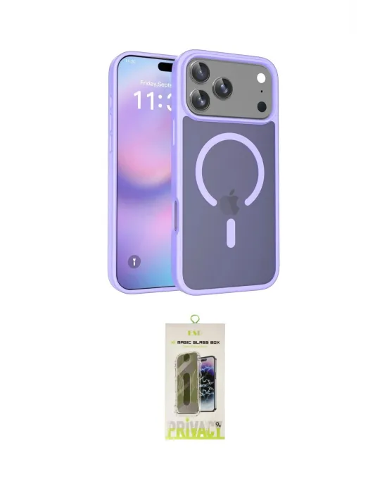 ieg™ iPhone 17 Pro Max Kılıf Siluet Minimal Prime - Siyah Joko Magic 5D Hayalet Cam