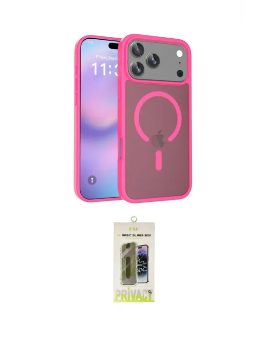 ieg™ iPhone 17 Pro Max Kılıf Siluet Minimal Prime - Siyah Joko Magic 5D Hayalet Cam