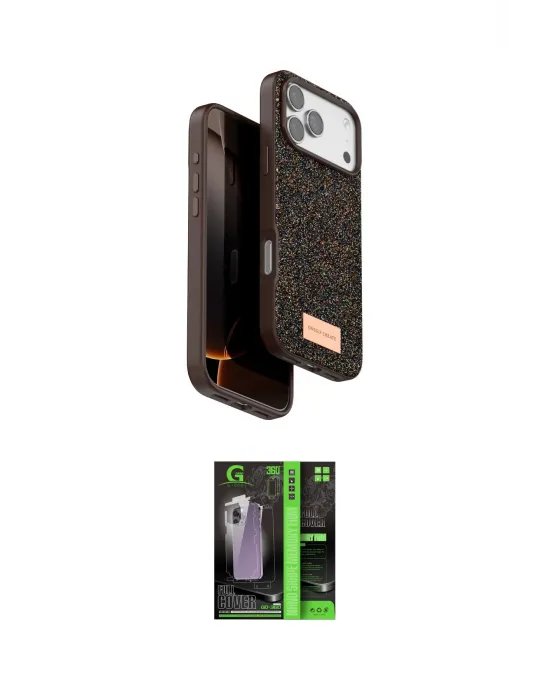 ieg™ iPhone 17 Pro Max Kılıf Vadi Klasik Serisi - Şeffaf 360 Full Body Arka Koruyucu