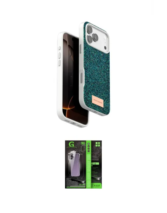 ieg™ iPhone 17 Pro Max Kılıf Vadi Klasik Serisi - Şeffaf 360 Full Body Arka Koruyucu