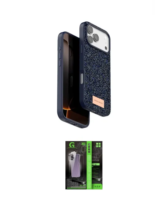 ieg™ iPhone 17 Pro Max Kılıf Vadi Klasik Serisi - Şeffaf 360 Full Body Arka Koruyucu