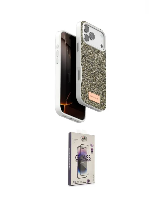 ieg™ iPhone 17 Pro Max Kılıf Vadi Klasik Serisi - Siyah Bilvis 3D Cam Ekran Koruyucu