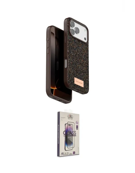 ieg™ iPhone 17 Pro Max Kılıf Vadi Klasik Serisi - Siyah Bilvis 3D Cam Ekran Koruyucu