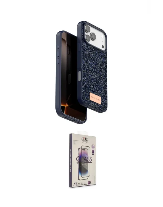 ieg™ iPhone 17 Pro Max Kılıf Vadi Klasik Serisi - Siyah Bilvis 3D Cam Ekran Koruyucu
