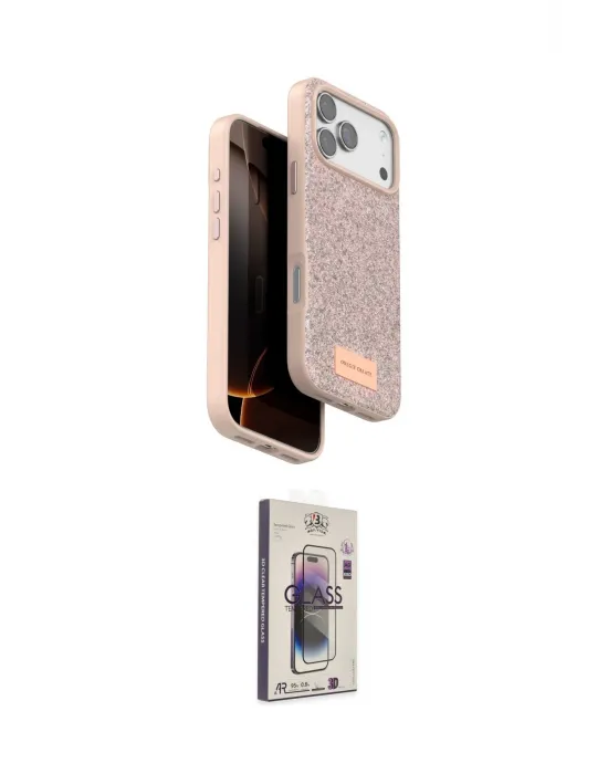 ieg™ iPhone 17 Pro Max Kılıf Vadi Klasik Serisi - Siyah Bilvis 3D Cam Ekran Koruyucu