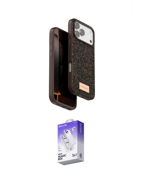 ieg™ iPhone 17 Pro Max Kılıf Vadi Klasik Serisi - Siyah Bilvis 5in1 3D Magic Cam Ekran Koruyucu