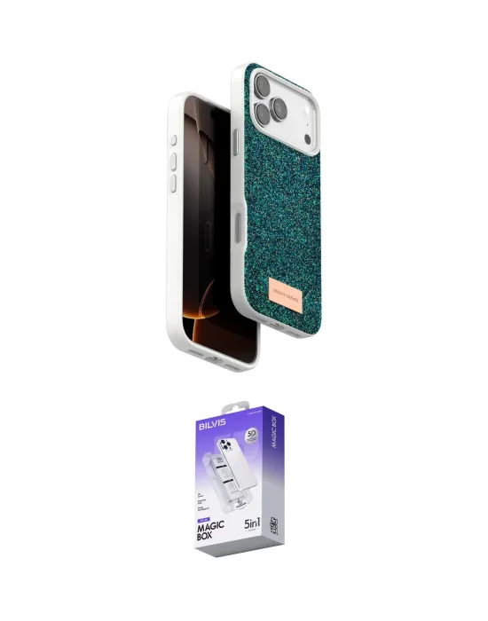 ieg™ iPhone 17 Pro Max Kılıf Vadi Klasik Serisi - Siyah Bilvis 5in1 3D Magic Cam Ekran Koruyucu