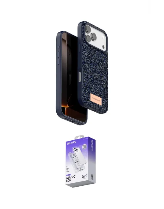 ieg™ iPhone 17 Pro Max Kılıf Vadi Klasik Serisi - Siyah Bilvis 5in1 3D Magic Cam Ekran Koruyucu