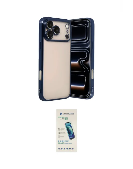 ieg™ iPhone 17 Pro Max Kılıf Vadi Minimal - Şeffaf Pasifik Cam Ekran Koruyucu