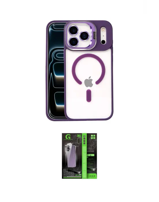 ieg™ iPhone 17 Pro Max Kılıf Yadigar Asil Koleksiyonu - Şeffaf 360 Full Body Arka Koruyucu