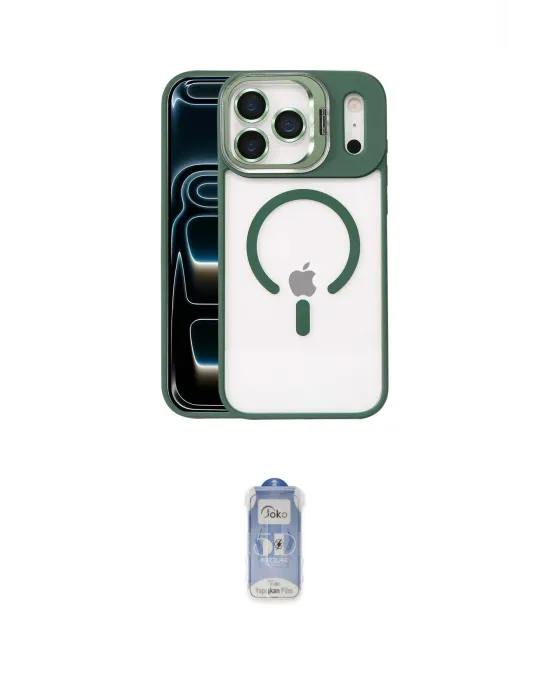 ieg™ iPhone 17 Pro Max Kılıf Yadigar Asil Koleksiyonu - Siyah Joko Magic 5D Cam