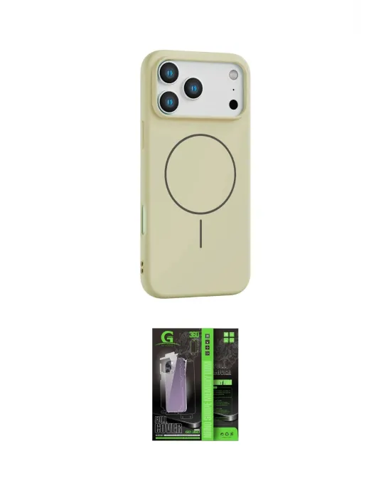 ieg™ iPhone 17 Pro Max Kılıf Yankı Form Serisi - Şeffaf 360 Full Body Arka Koruyucu