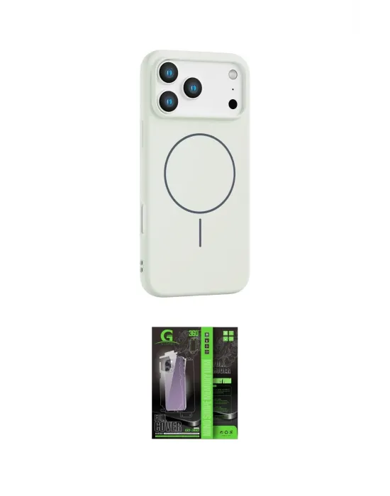 ieg™ iPhone 17 Pro Max Kılıf Yankı Form Serisi - Şeffaf 360 Full Body Arka Koruyucu