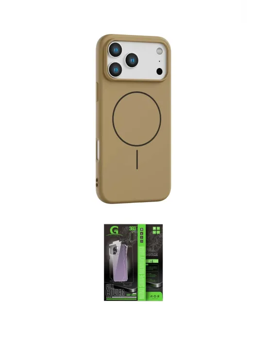 ieg™ iPhone 17 Pro Max Kılıf Yankı Form Serisi - Şeffaf 360 Full Body Arka Koruyucu