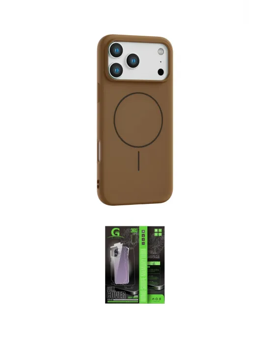 ieg™ iPhone 17 Pro Max Kılıf Yankı Form Serisi - Şeffaf 360 Full Body Arka Koruyucu