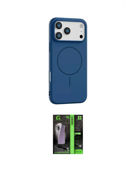 ieg™ iPhone 17 Pro Max Kılıf Yankı Form Serisi - Şeffaf 360 Full Body Arka Koruyucu