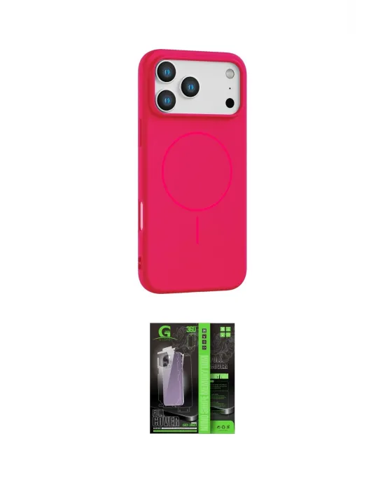 ieg™ iPhone 17 Pro Max Kılıf Yankı Form Serisi - Şeffaf 360 Full Body Arka Koruyucu