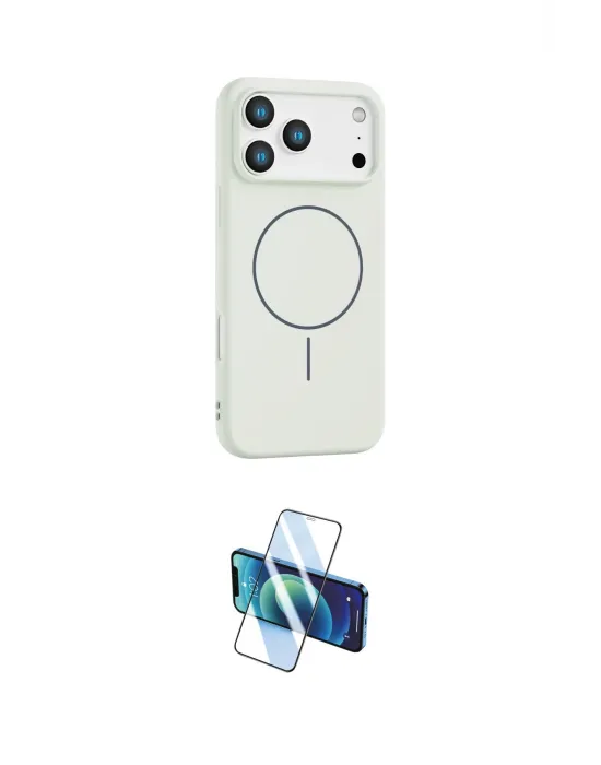 ieg™ iPhone 17 Pro Max Kılıf Yankı Form Serisi - Siyah 3D Antistatik Cam Ekran Koruyucu