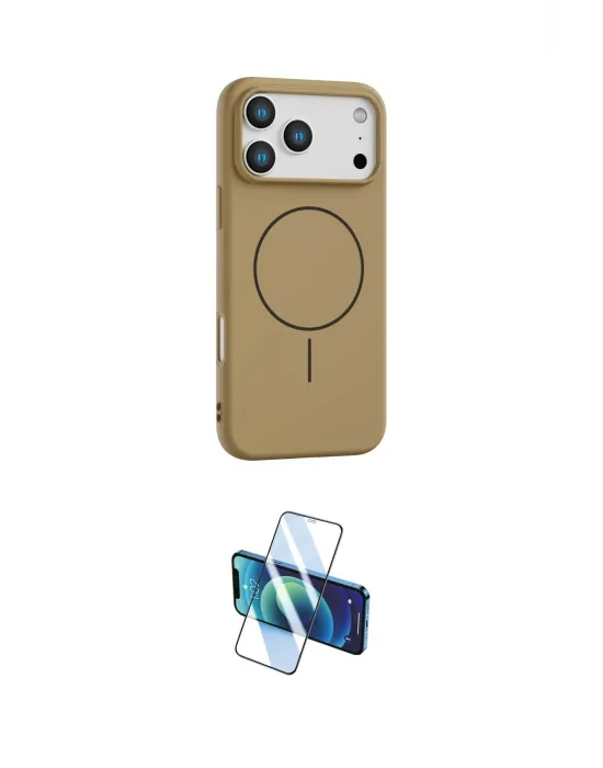 ieg™ iPhone 17 Pro Max Kılıf Yankı Form Serisi - Siyah 3D Antistatik Cam Ekran Koruyucu