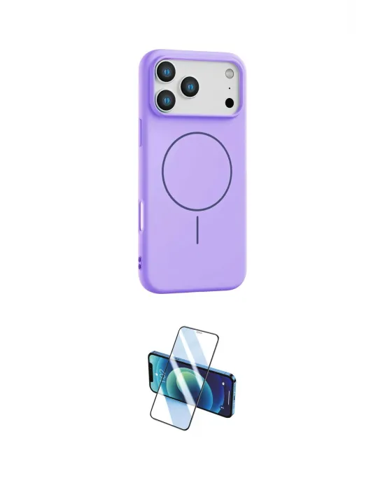 ieg™ iPhone 17 Pro Max Kılıf Yankı Form Serisi - Siyah 3D Antistatik Cam Ekran Koruyucu