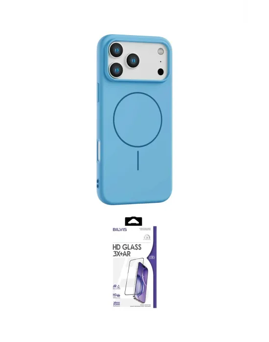 ieg™ iPhone 17 Pro Max Kılıf Yankı Form Serisi - Siyah Bilvis 3X AR HD Cam Ekran Koruyucu