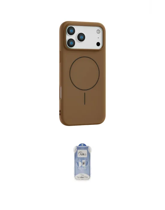 ieg™ iPhone 17 Pro Max Kılıf Yankı Form Serisi - Siyah Joko Magic 5D Cam