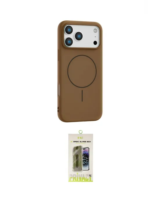 ieg™ iPhone 17 Pro Max Kılıf Yankı Form Serisi - Siyah Joko Magic 5D Hayalet Cam