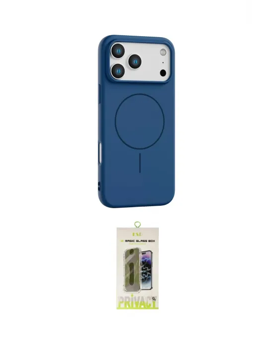 ieg™ iPhone 17 Pro Max Kılıf Yankı Form Serisi - Siyah Joko Magic 5D Hayalet Cam