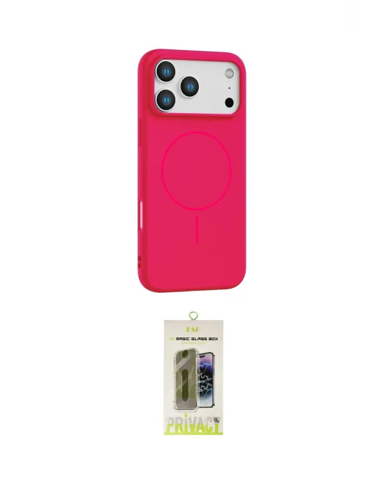 ieg™ iPhone 17 Pro Max Kılıf Yankı Form Serisi - Siyah Joko Magic 5D Hayalet Cam
