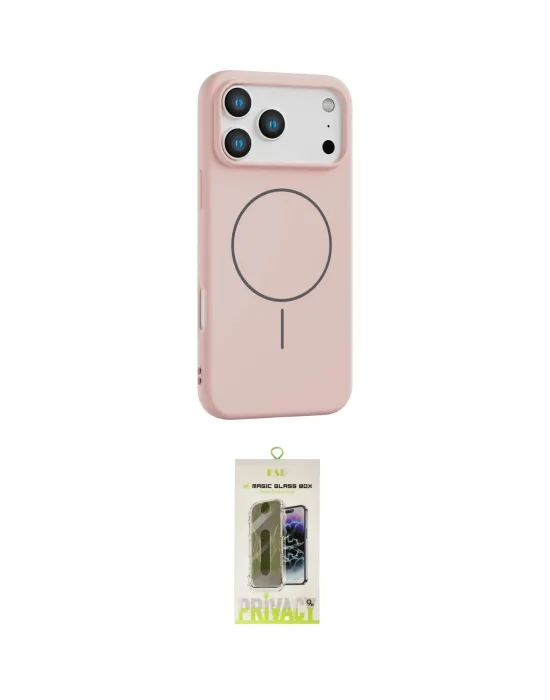 ieg™ iPhone 17 Pro Max Kılıf Yankı Form Serisi - Siyah Joko Magic 5D Hayalet Cam