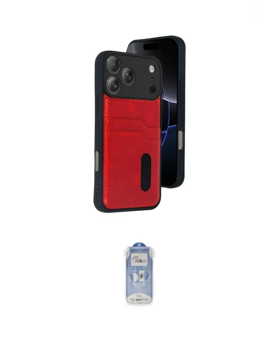 ieg™ iPhone 17 Pro Max Kılıf Yörünge Işık Serisi - Siyah Joko Magic 5D Cam