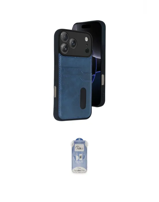 ieg™ iPhone 17 Pro Max Kılıf Yörünge Işık Serisi - Siyah Joko Magic 5D Cam