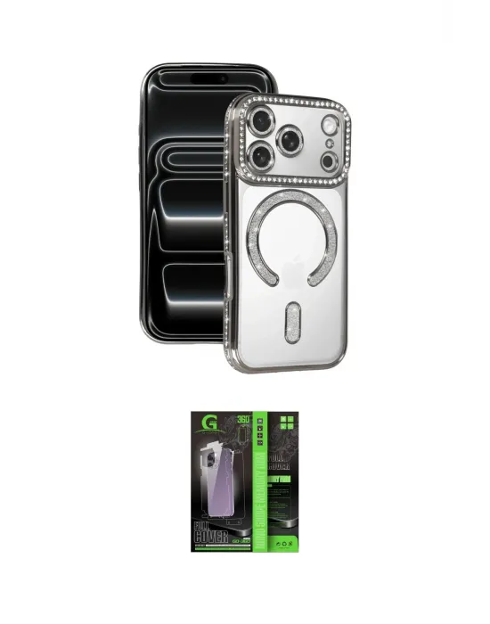 ieg™ iPhone 17 Pro Max Kılıf Zirve Doku Prime - Şeffaf 360 Full Body Arka Koruyucu