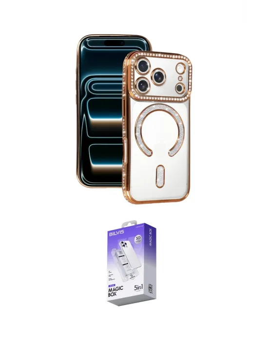 ieg™ iPhone 17 Pro Max Kılıf Zirve Doku Prime - Siyah Bilvis 5in1 3D Magic Cam Ekran Koruyucu