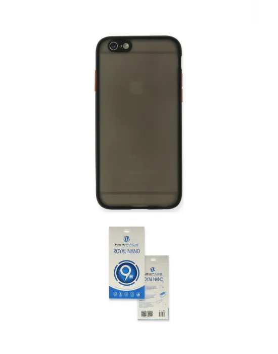 ieg™ iPhone 6 Kılıf Ahenk Çizgi Serisi - Şeffaf Royal Nano Ekran Koruyucu