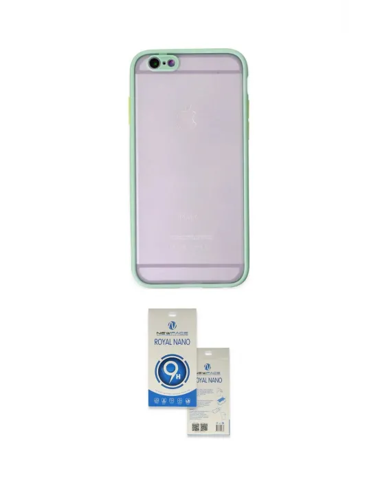 ieg™ iPhone 6 Kılıf Ahenk Çizgi Serisi - Şeffaf Royal Nano Ekran Koruyucu