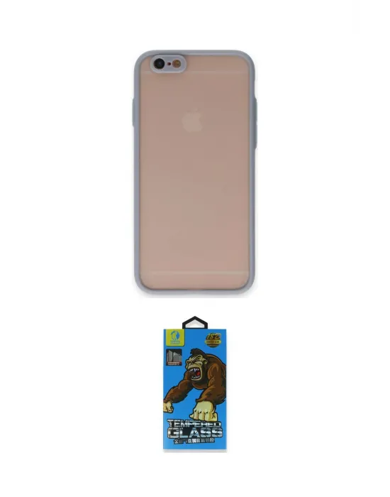 ieg™ iPhone 6 Kılıf Ahenk Çizgi Serisi - Siyah 18D Cam Ekran Koruyucu