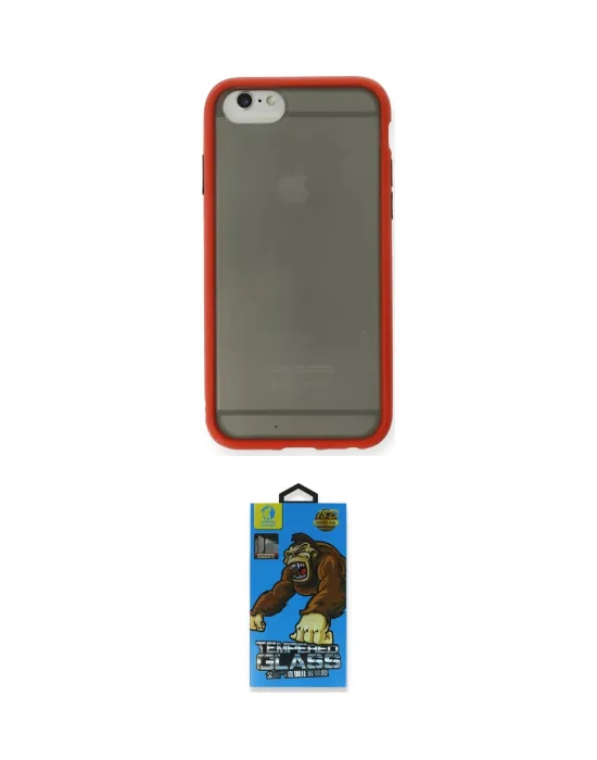 ieg™ iPhone 6 Kılıf Ahenk Çizgi Serisi - Siyah 18D Cam Ekran Koruyucu