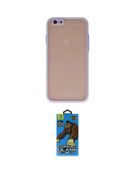 ieg™ iPhone 6 Kılıf Ahenk Çizgi Serisi - Siyah 18D Cam Ekran Koruyucu