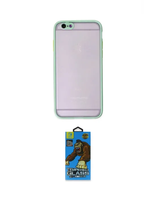 ieg™ iPhone 6 Kılıf Ahenk Çizgi Serisi - Siyah 18D Cam Ekran Koruyucu