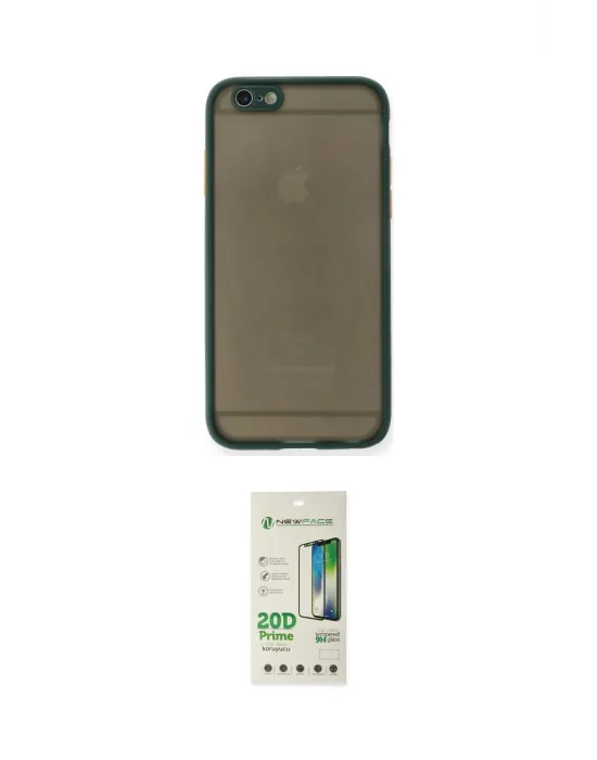 ieg™ iPhone 6 Kılıf Ahenk Çizgi Serisi - Siyah 20D Premium Cam Ekran Koruyucu