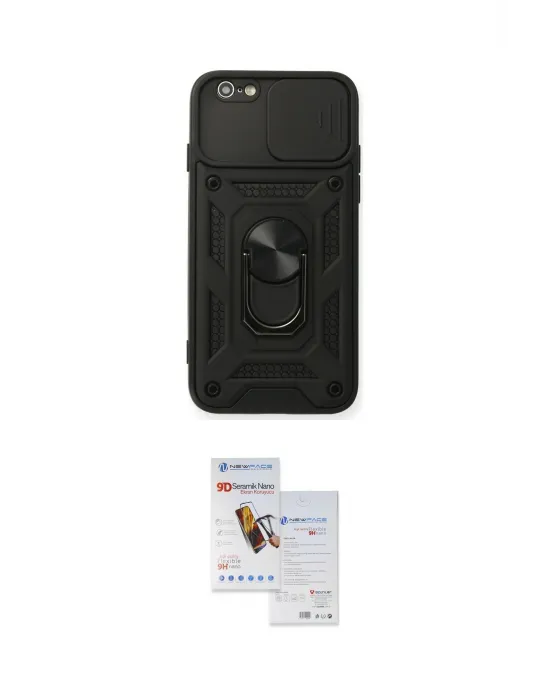ieg™ iPhone 6 Kılıf Ahenk Klasik - Beyaz Seramik Nano Ekran Koruyucu