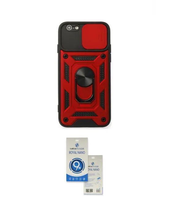 ieg™ iPhone 6 Kılıf Ahenk Klasik - Şeffaf Royal Nano Ekran Koruyucu
