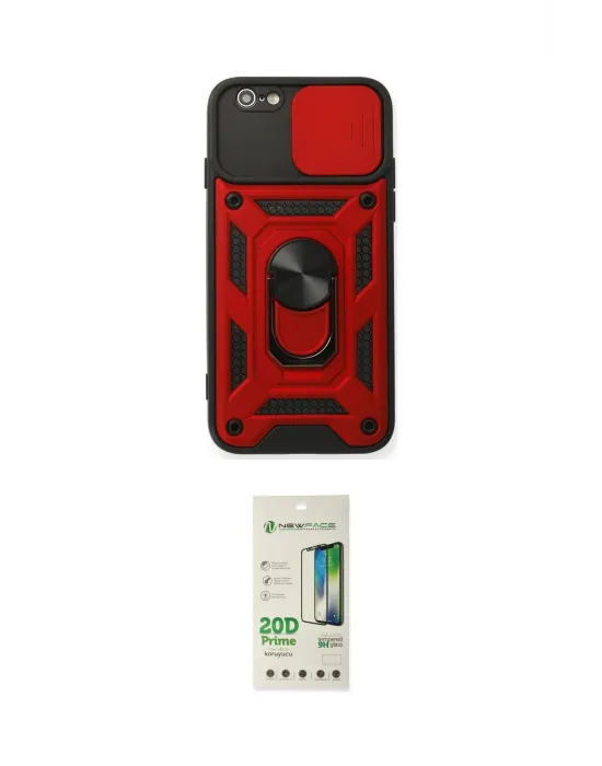 ieg™ iPhone 6 Kılıf Ahenk Klasik - Siyah 20D Premium Cam Ekran Koruyucu