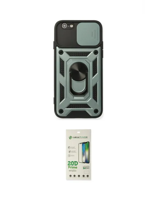 ieg™ iPhone 6 Kılıf Ahenk Klasik - Siyah 20D Premium Cam Ekran Koruyucu